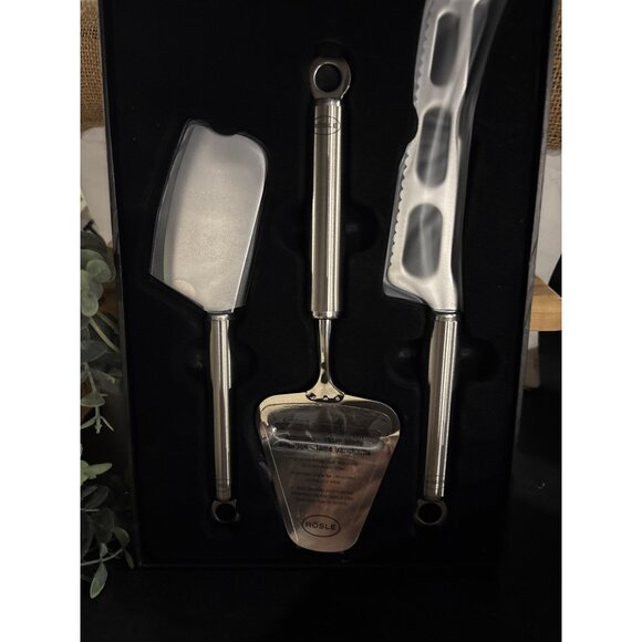 Rösle 3-Piece Stainless Steel Cheese Knife & Spreader Set NIB - Picture 3 of 16